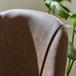 Set of 2 Luna Dining Chairs, Faux Leather - thumbnail 3