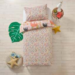 furn. Endangered Floral 100% Cotton Duvet Cover and Pillowcase Set - thumbnail 2