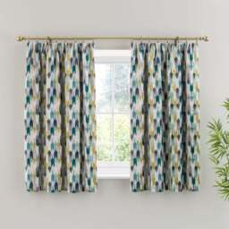Kelso Cut Velvet Pencil Pleat Curtains - thumbnail 4