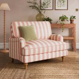 Beatrice II Woven Stripe Single Snuggle Sofa Bed - thumbnail 2