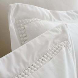 Bianca Oxford Lace Trim 200 Thread Count 100% Cotton Duvet Cover & Pillowcase Set - thumbnail 5