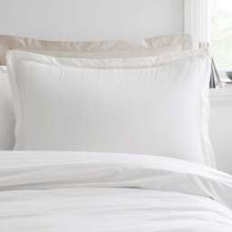 Bianca Oxford Lace Trim 200 Thread Count 100% Cotton Duvet Cover & Pillowcase Set - thumbnail 2