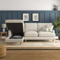 Beatrice II Luna Fabric Corner Storage Sofa Bed - thumbnail 3