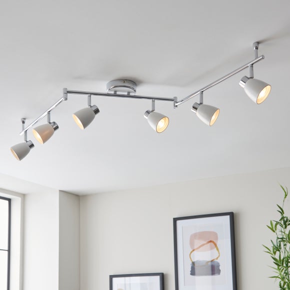 Alto 6 Light Chrome Semi Flush Spotlight Bar - image 1