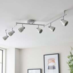 Alto 6 Light Chrome Semi Flush Spotlight Bar - thumbnail 2