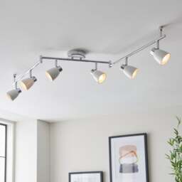 Alto 6 Light Chrome Semi Flush Spotlight Bar - thumbnail 1