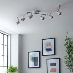 Alto 6 Light Chrome Semi Flush Spotlight Bar - thumbnail 4