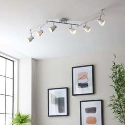 Alto 6 Light Chrome Semi Flush Spotlight Bar - thumbnail 3