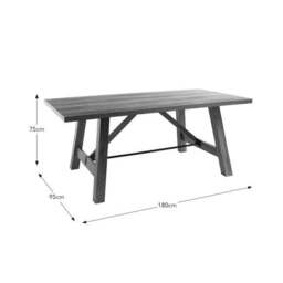 Fulton Trestle 6 Seater Rectangular Dining Table - thumbnail 5