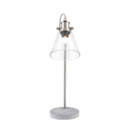 Chaplin Concrete & Brushed Chrome Table Lamp - thumbnail 3
