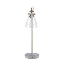 Chaplin Concrete & Brushed Chrome Table Lamp - thumbnail 5