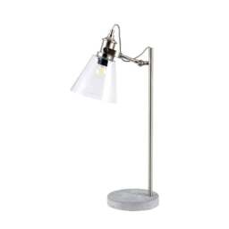 Chaplin Concrete & Brushed Chrome Table Lamp - thumbnail 4
