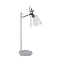Chaplin Concrete & Brushed Chrome Table Lamp - thumbnail 6