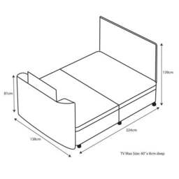 Sweet Dreams Gaia Geometric Side Lift Ottoman TV Bed - thumbnail 5