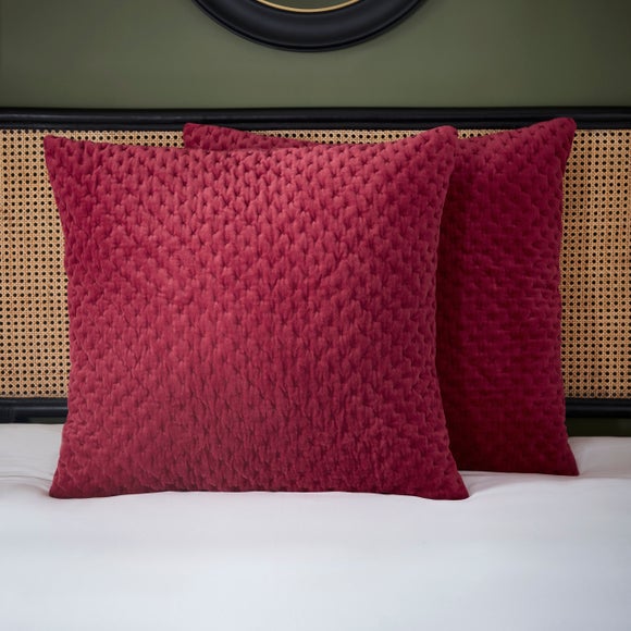 Dorma Genevieve Red Continental Square Pillowcase - image 1