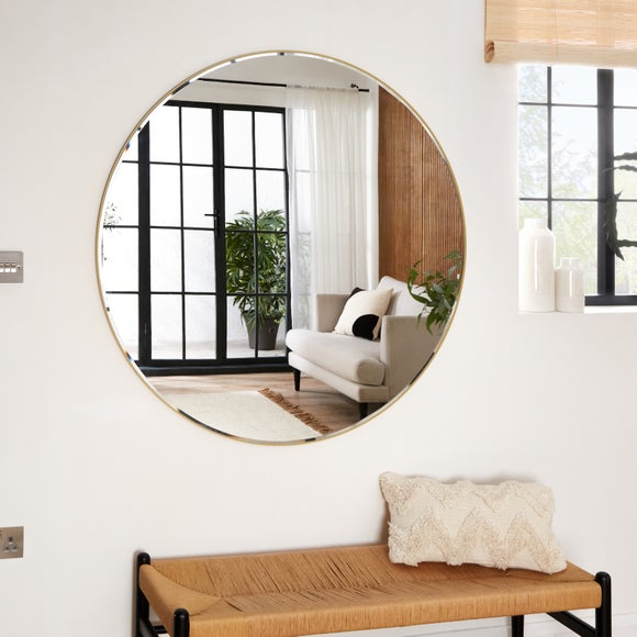 Apartment Round Frame Wall Mirror - image 1