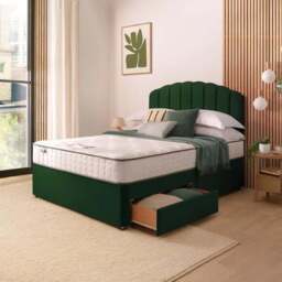 Silentnight Divan Bed With Velvet Merlin Headboard and 800 Pocket Sprung Mattress - thumbnail 3