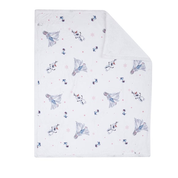 Frozen Sherpa Fleece Throw Blanket