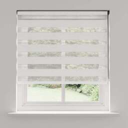Room Darkening White Day and Night Roller Blind - thumbnail 3