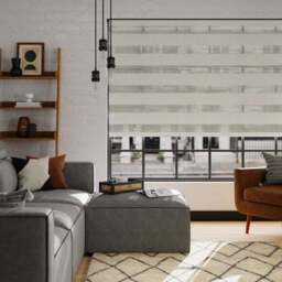 Room Darkening White Day and Night Roller Blind - thumbnail 5
