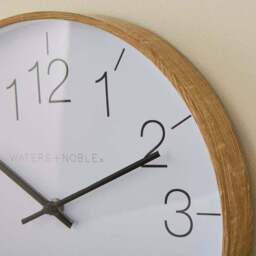 Modern Wood Effect Round Wall Clock - thumbnail 2