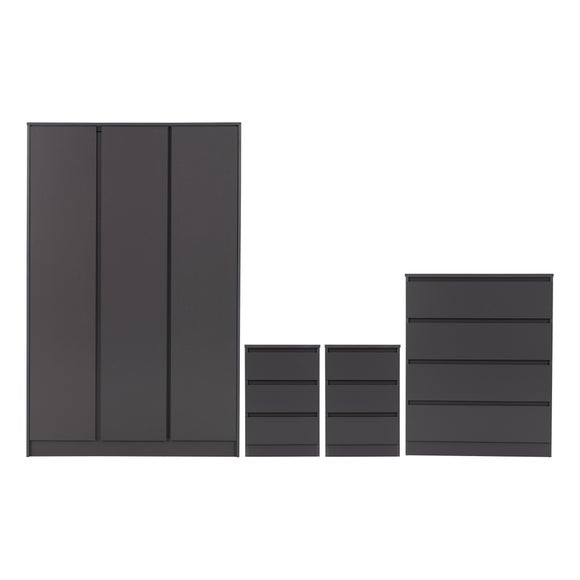 Walker Triple Wardrobe Bedroom Furniture Set - image 1