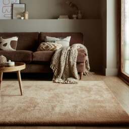 Faroe Wool Look Washable Faux Fur Rug - thumbnail 1