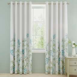 Ditsy Bird Polycotton Blackout Eyelet Curtains - thumbnail 1