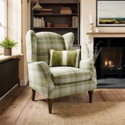 Charnwood Gingham Checked Occasional Armchair - thumbnail 1