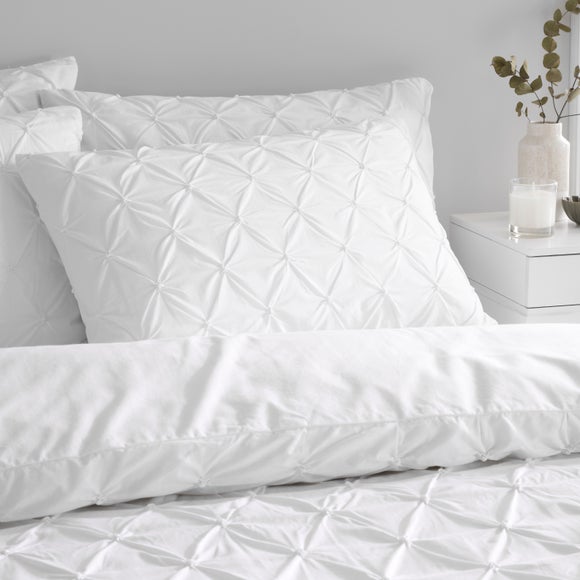 Aster Pintuck 100% Cotton Standard Pillowcase Pair - image 1