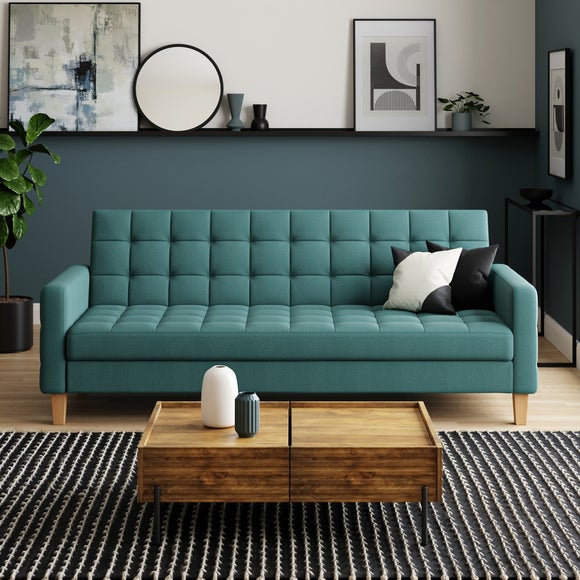 Harlow Flatweave Storage Double Sofa Bed - image 1