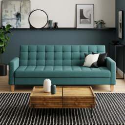Harlow Flatweave Storage Double Sofa Bed - thumbnail 1