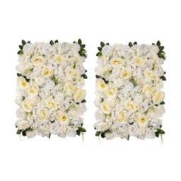 Set of 2 Artificial Premium Mixed Flower Wall Panels - thumbnail 3
