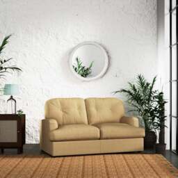 Martha 2 Seater Double Sofa Bed, Slub Faux Linen - thumbnail 3