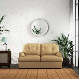 Martha 2 Seater Double Sofa Bed, Slub Faux Linen - thumbnail 2