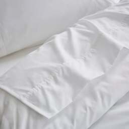 Dorma Crisp & Fresh 400 Thread Count Egyptian Cotton Percale Flat Sheet - thumbnail 1