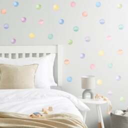 Watercolour Spots Small Wall Sticker - thumbnail 1
