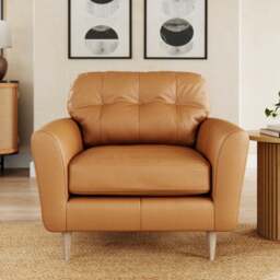 Sven Vintage Leather Snuggle Chair - thumbnail 1