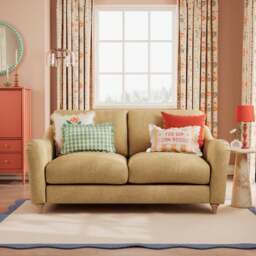 Hattie Slub Faux Linen 2 Seater Sofa - thumbnail 1