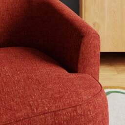 Carmen Bubble Chenille Curved Swivel Chair - thumbnail 4