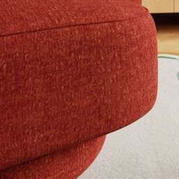 Carmen Bubble Chenille Curved Swivel Chair - thumbnail 5
