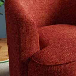 Carmen Bubble Chenille Curved Swivel Chair - thumbnail 3