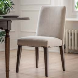 Matola Set of 2 Dining Chairs, Linen - thumbnail 1