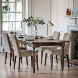 Matola Set of 2 Dining Chairs, Linen - thumbnail 2