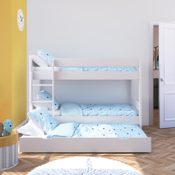 Compact Wooden Bunk Bed With Open Trundle - image 1