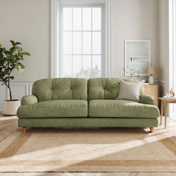 Martha Slub Faux Linen 4 Seater Sofa - image 1