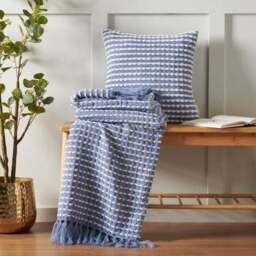 Catherine Lansfield Stab Stitch Throw Blanket 125cm x 150cm - thumbnail 2