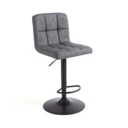 Jasmine Adjustable Height Swivel Bar Stool, Faux Leather - thumbnail 5