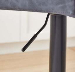 Jasmine Adjustable Height Swivel Bar Stool, Faux Leather - thumbnail 4