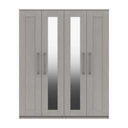 Ethan 4 Door Wardrobe, Mirrored